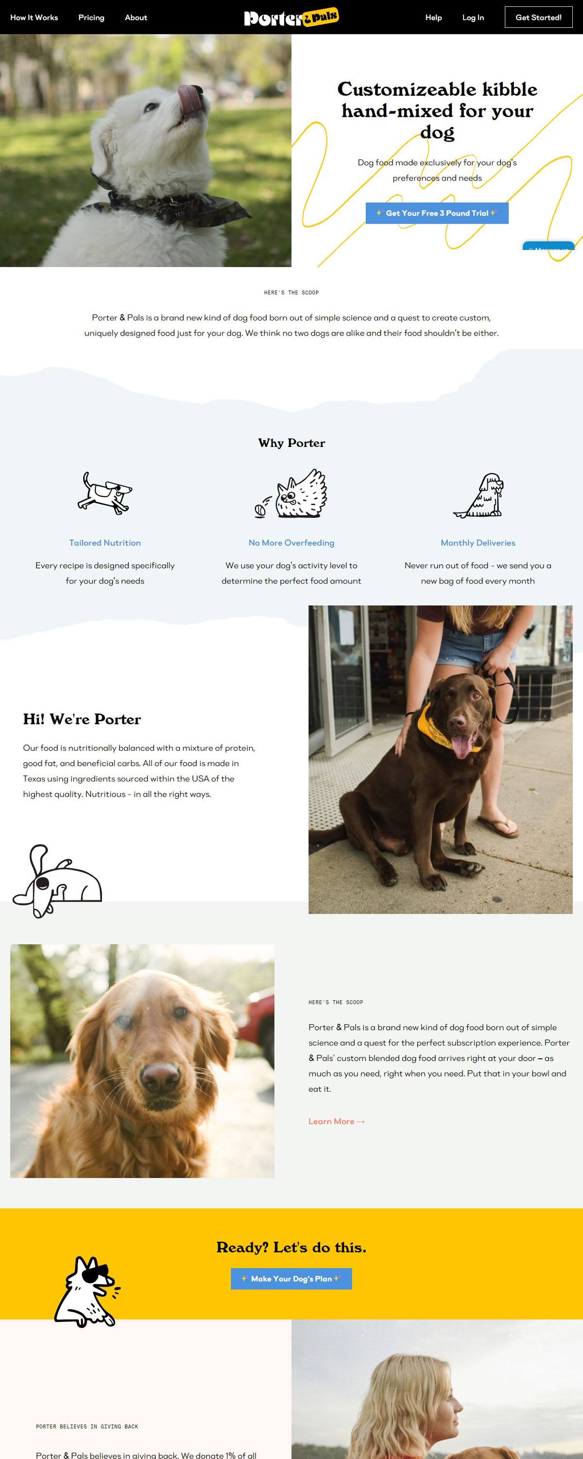 eCommerce website: Porter & Pals