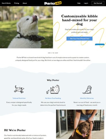 eCommerce website: Porter & Pals