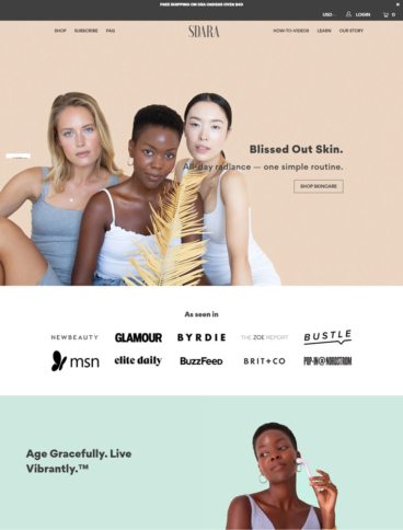 eCommerce website: Sdara