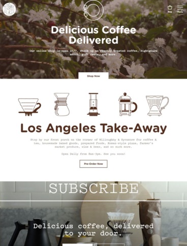 eCommerce website: Sightglass Coffee