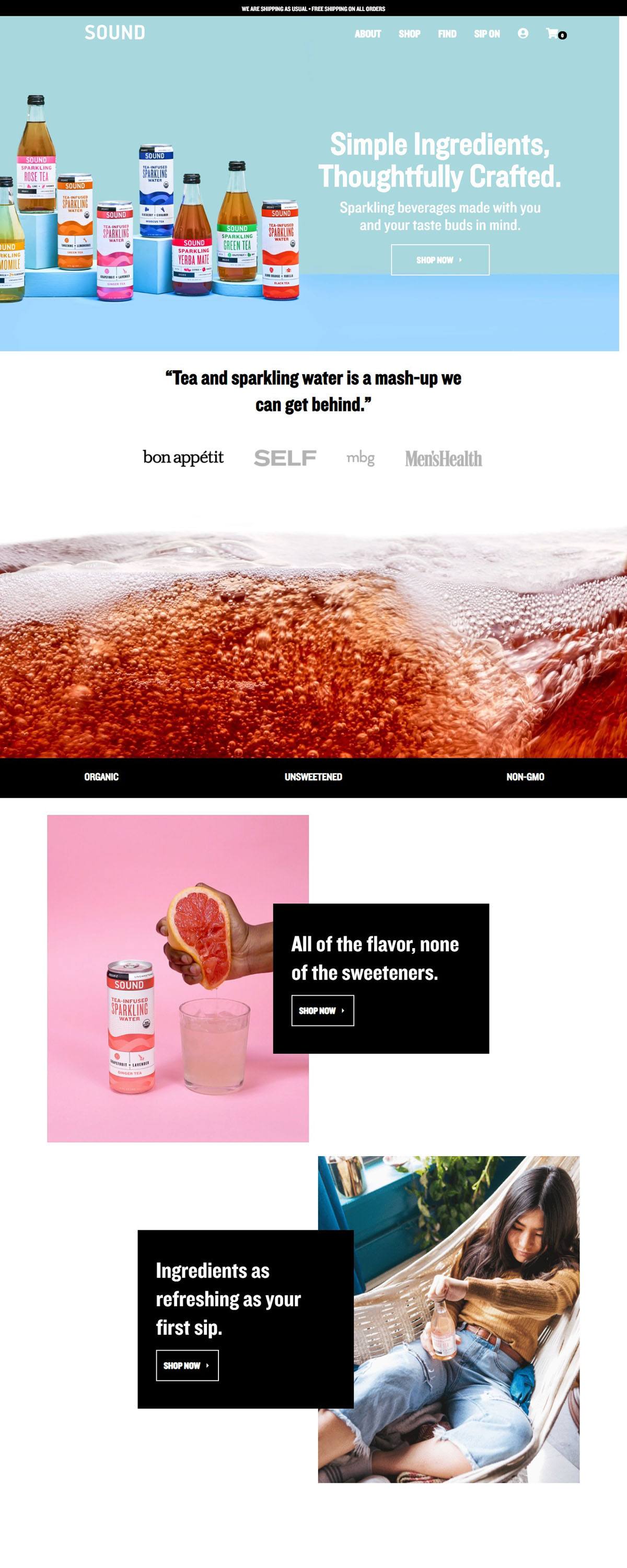 eCommerce website: SOUND