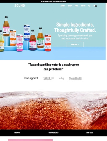 eCommerce website: SOUND