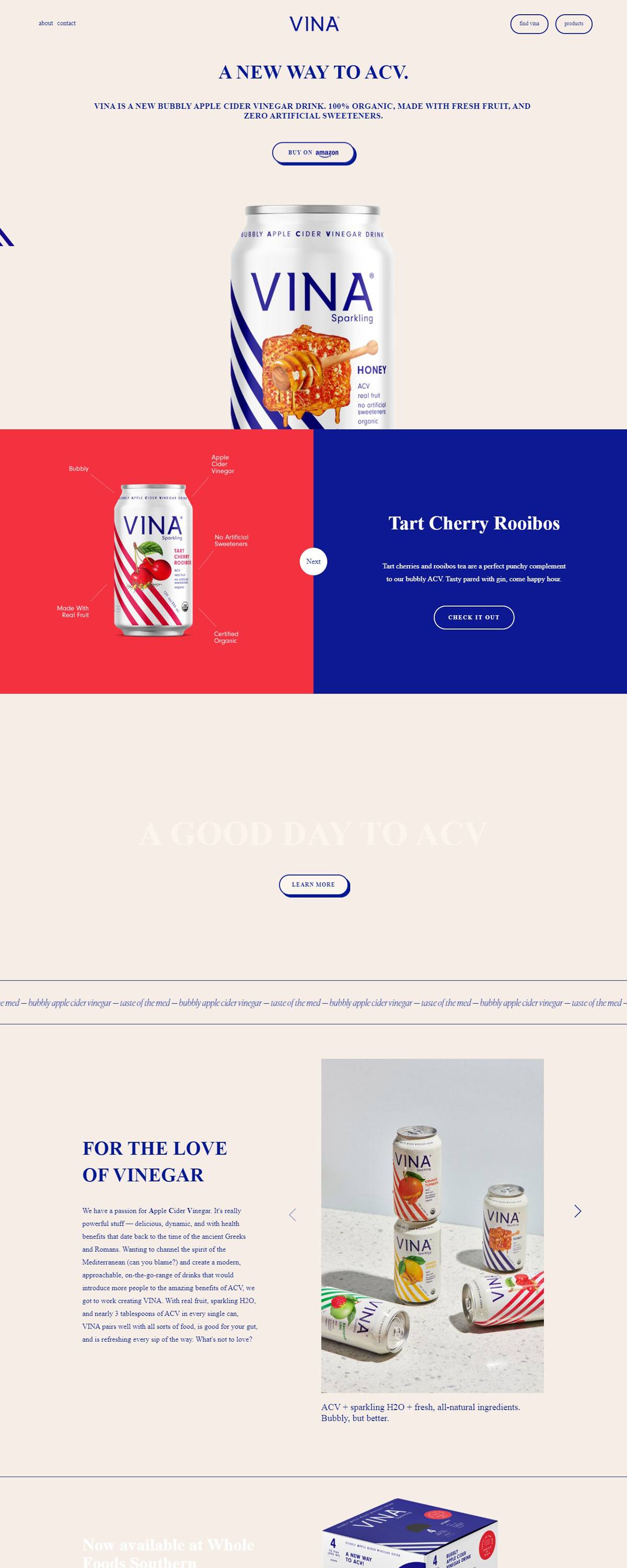 eCommerce website: Vina