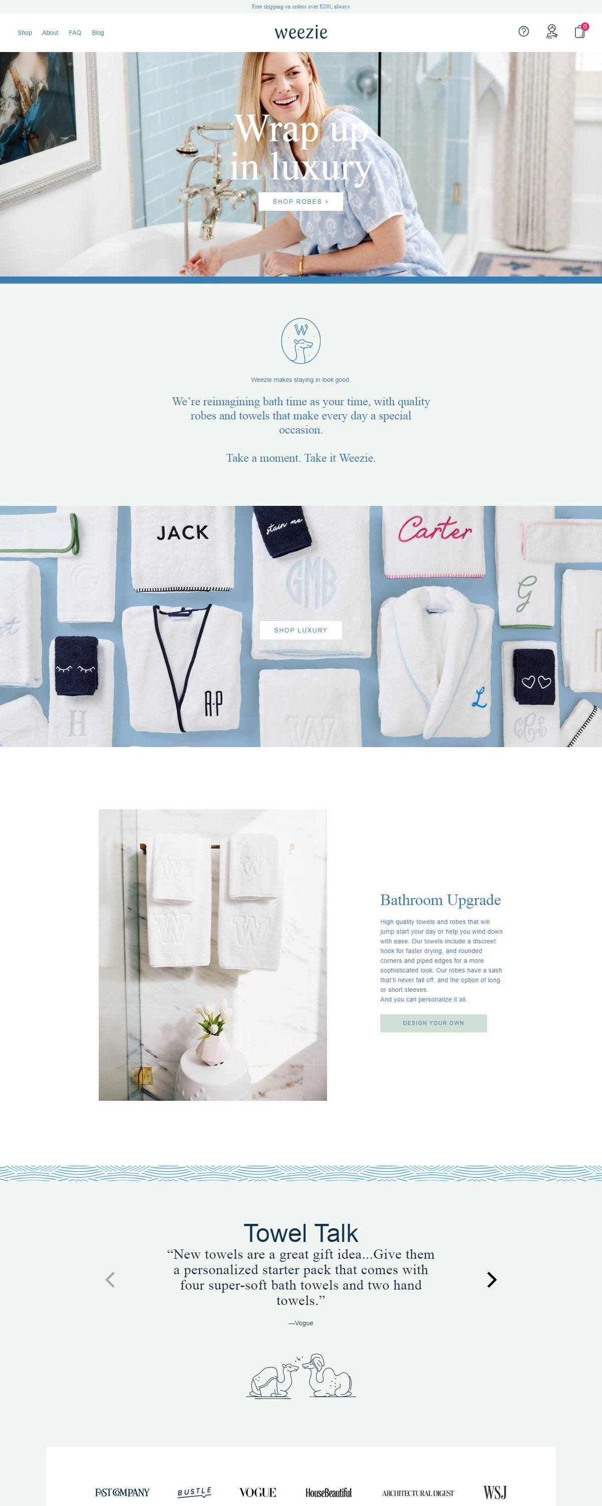 eCommerce website: Weezie