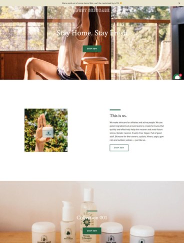 eCommerce website: West Skincare