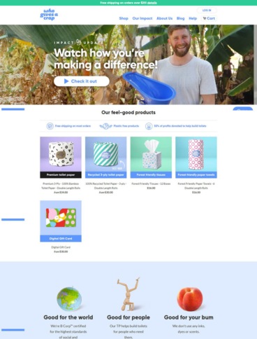 eCommerce website: Who Gives a Crap