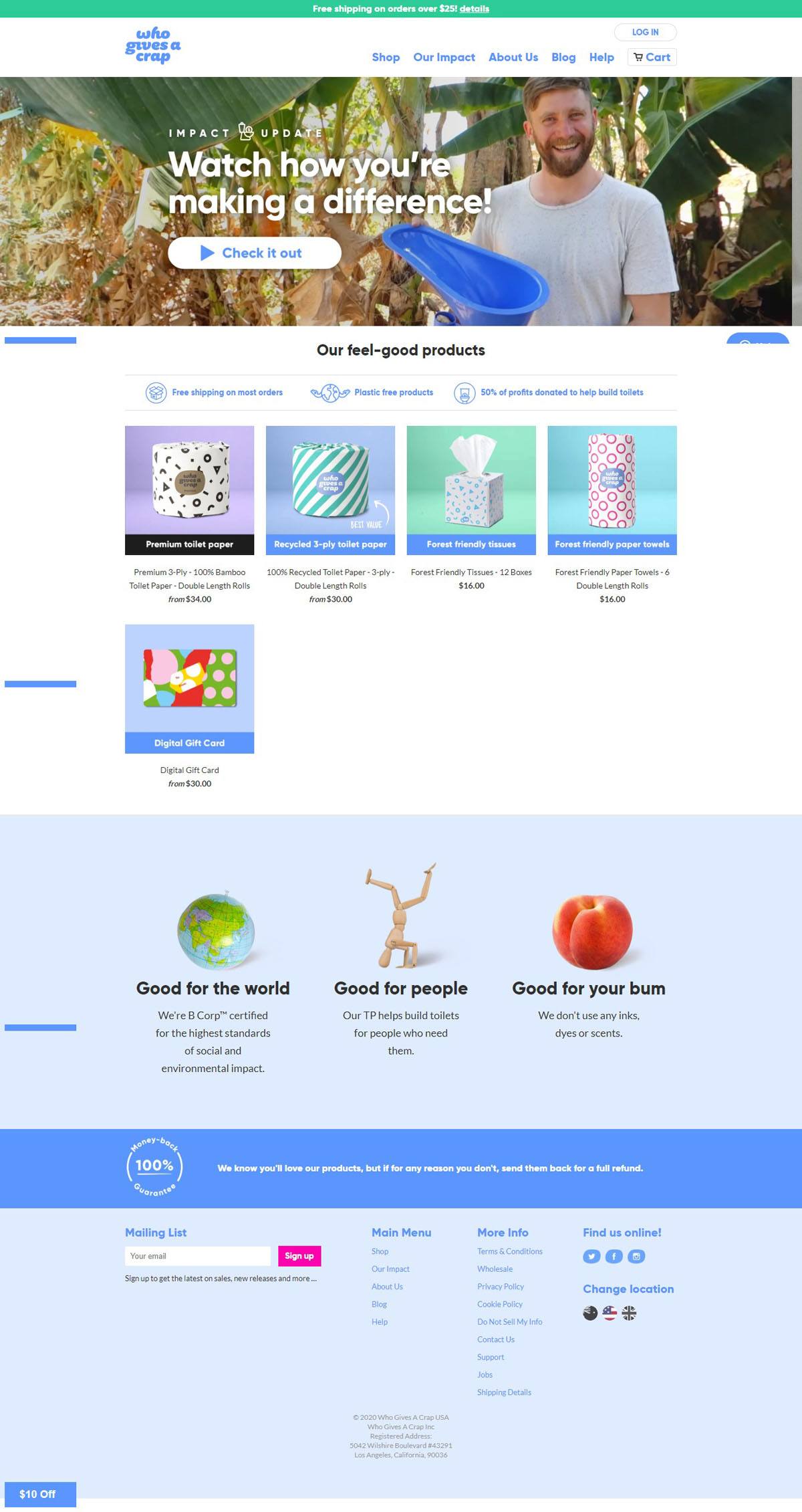 eCommerce website: Who Gives a Crap