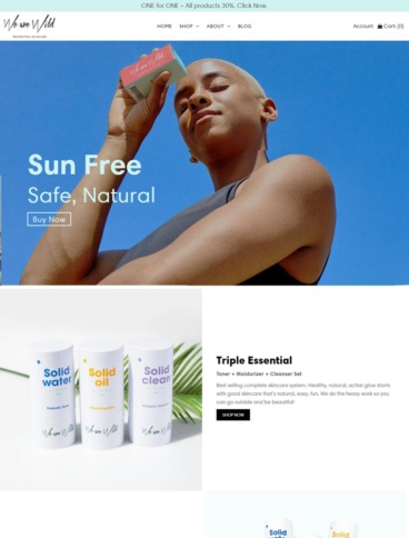 eCommerce website: We are Wild