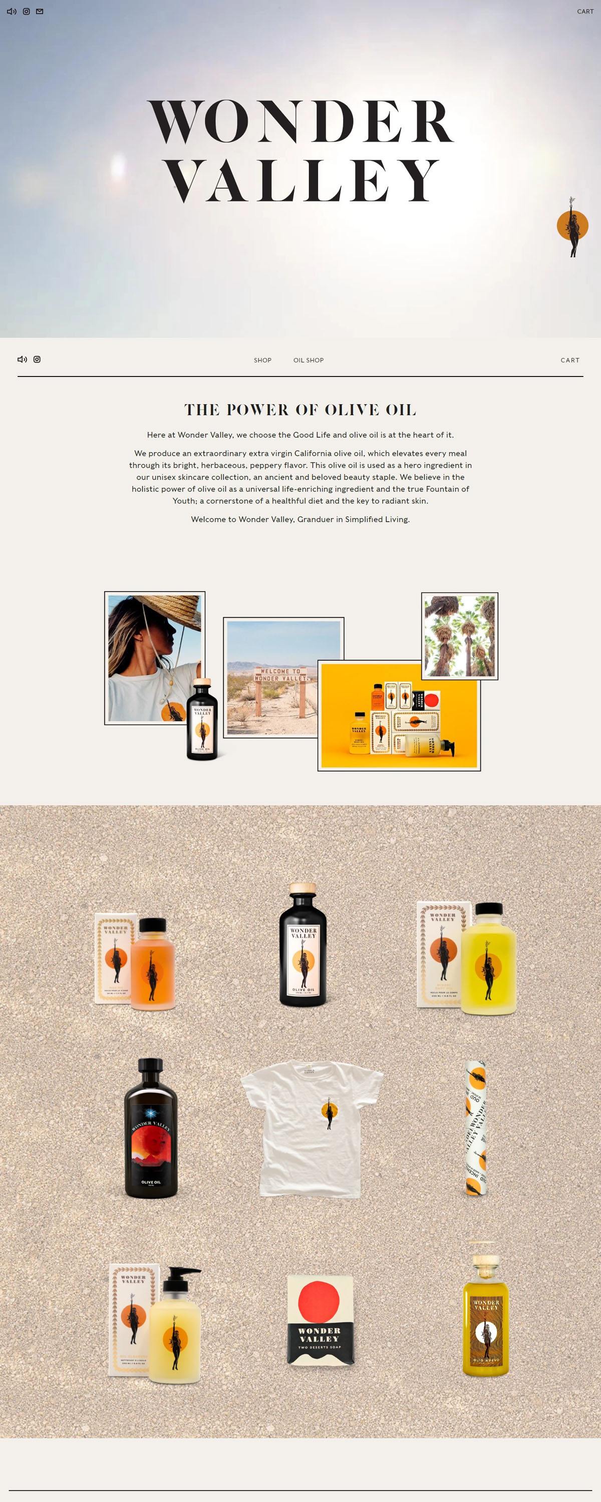 eCommerce website: Wonder Valley