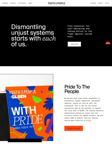 eCommerce website: Youth To The People