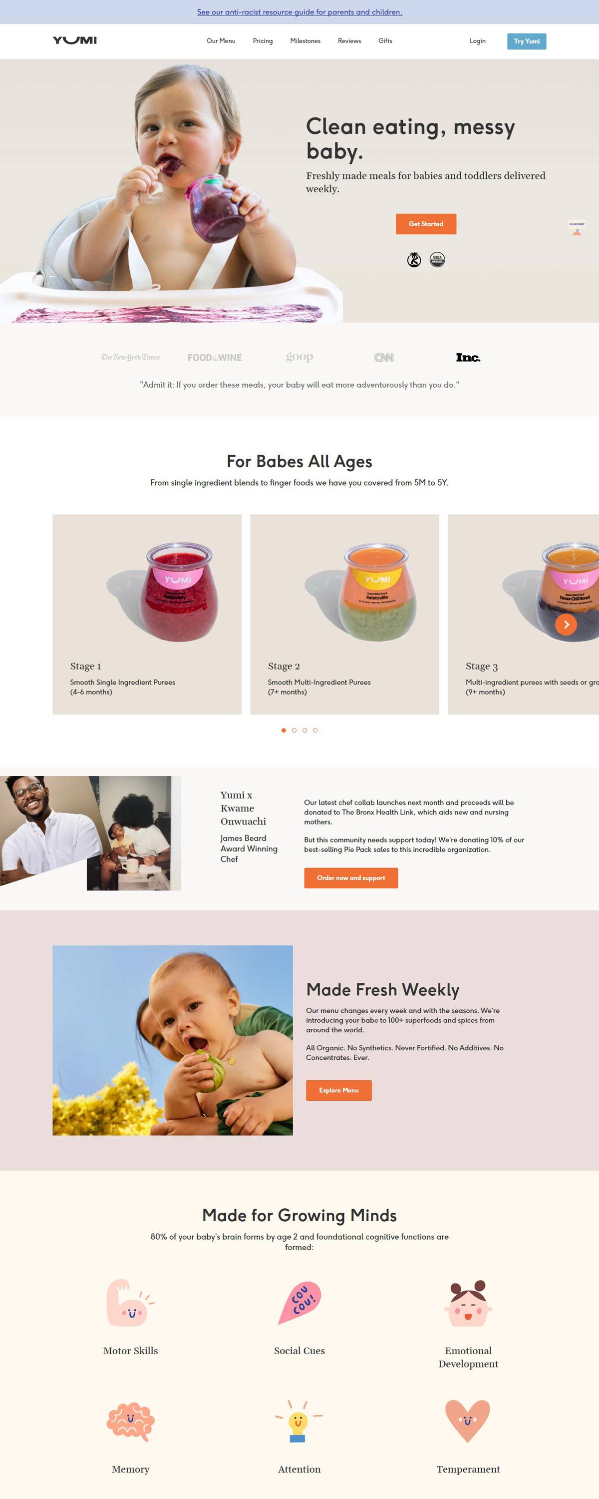 eCommerce website: Yumi