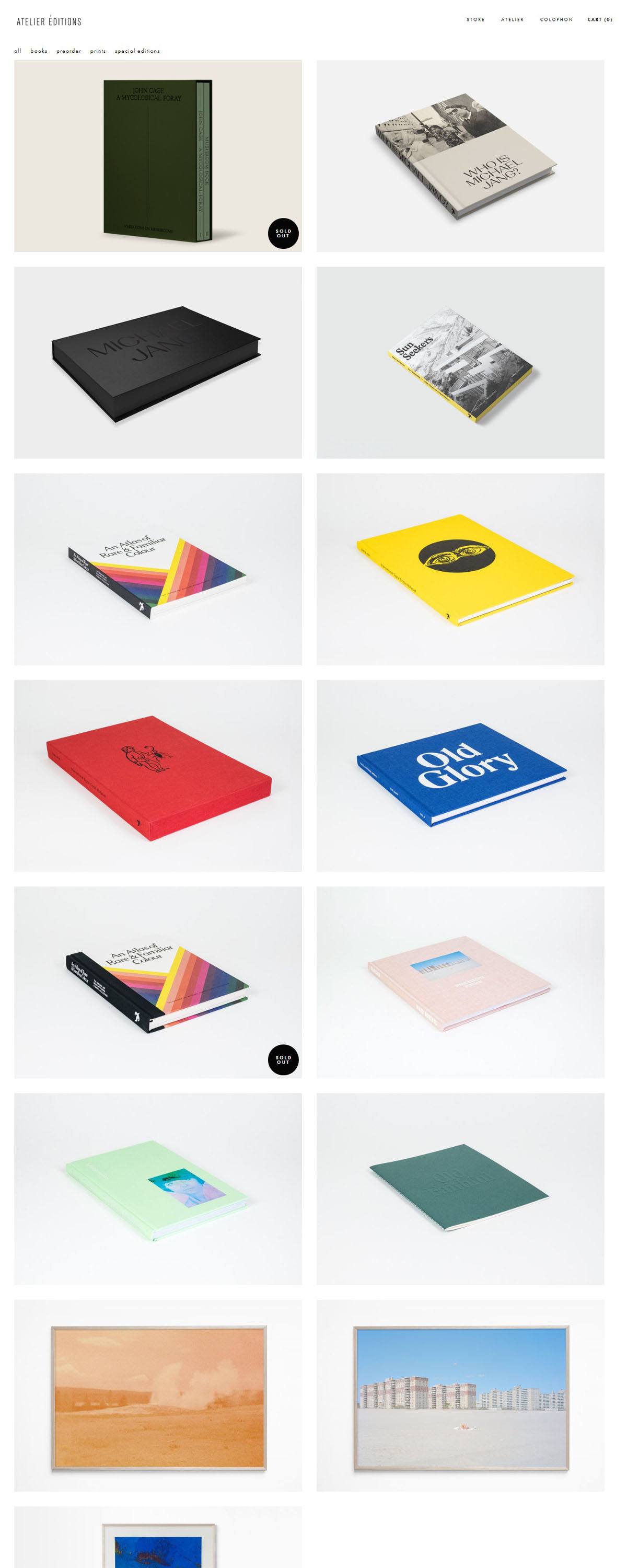 eCommerce website: Atelier Éditions