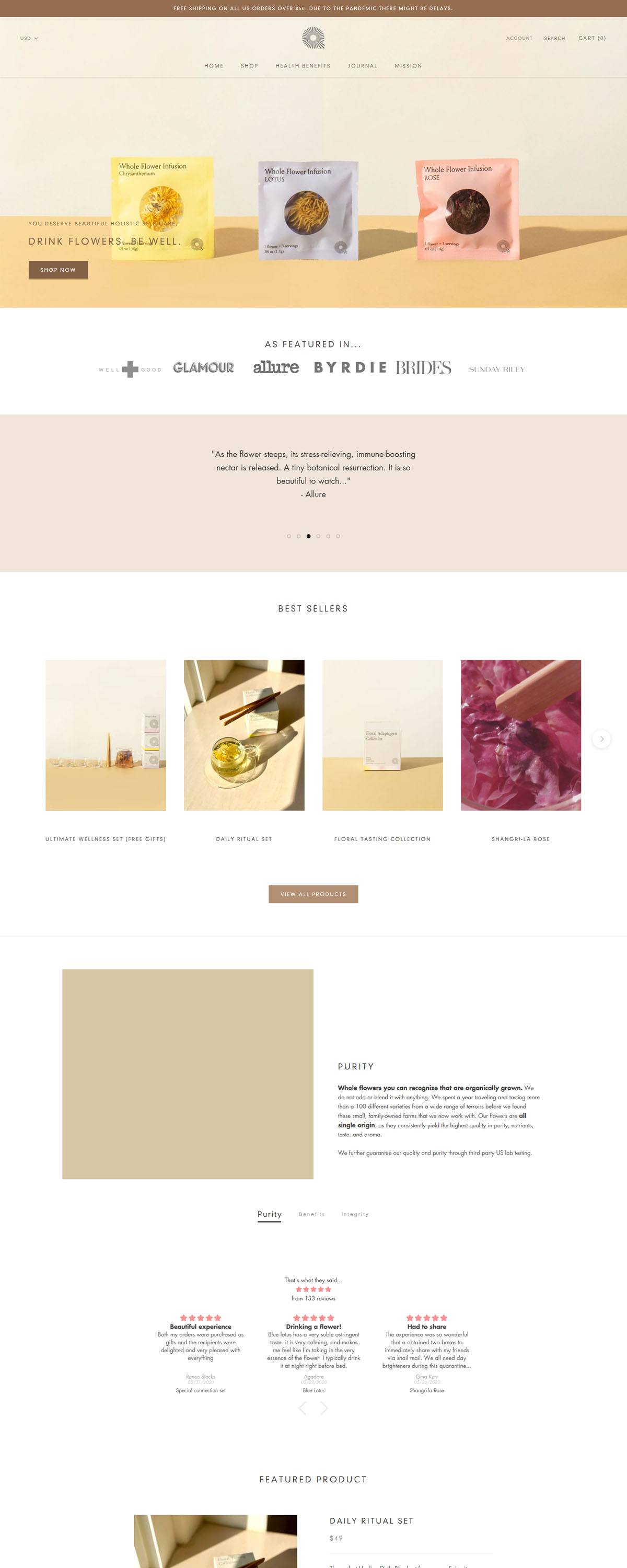 eCommerce website: The Qi