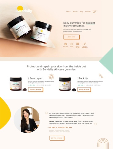 eCommerce website: Sundaily