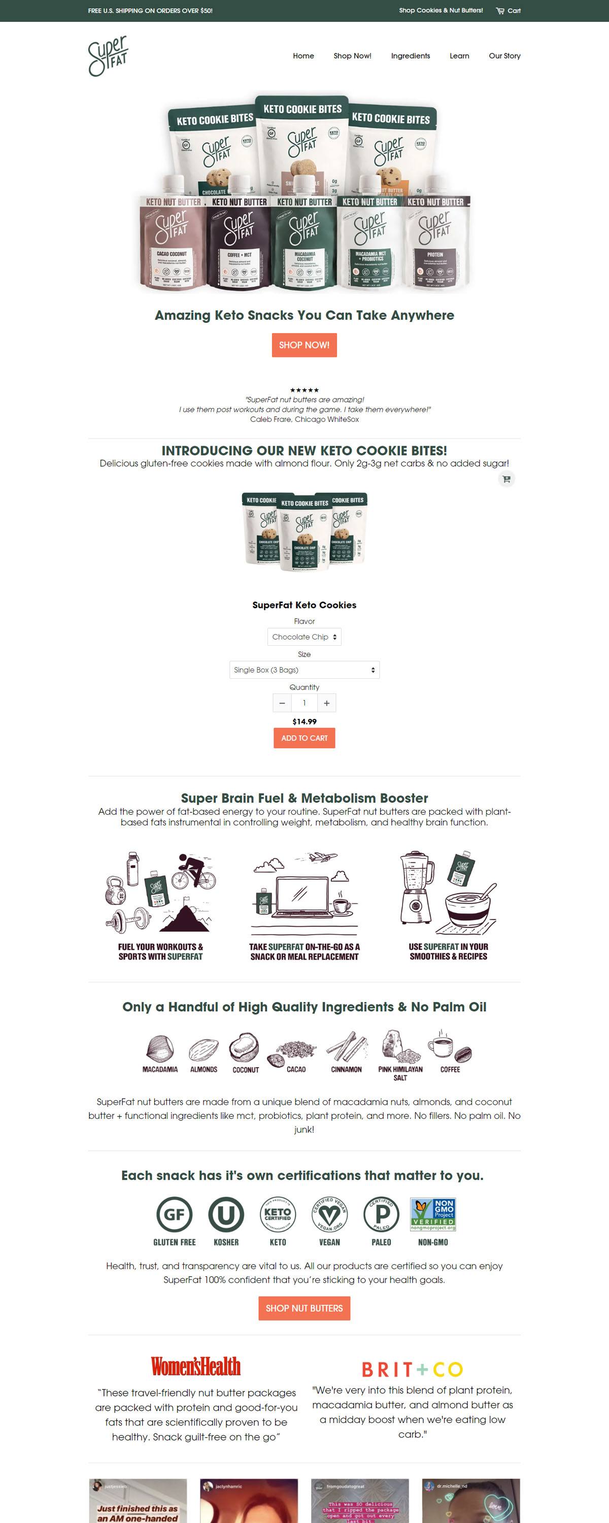 eCommerce website: SuperFat