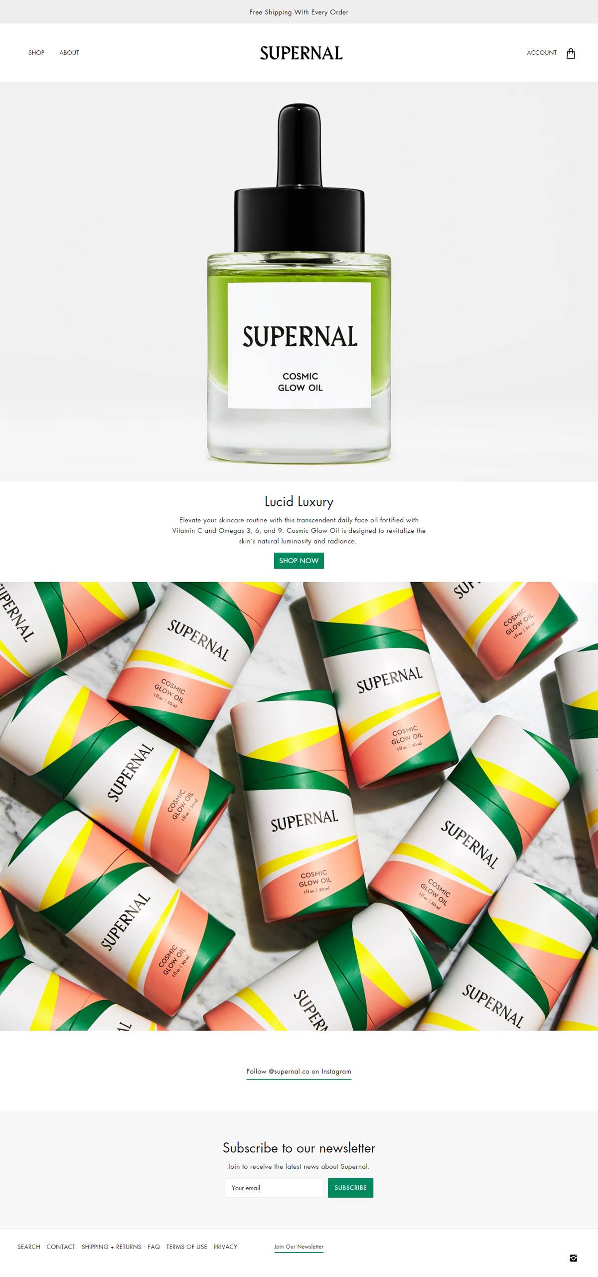 eCommerce website: Supernal