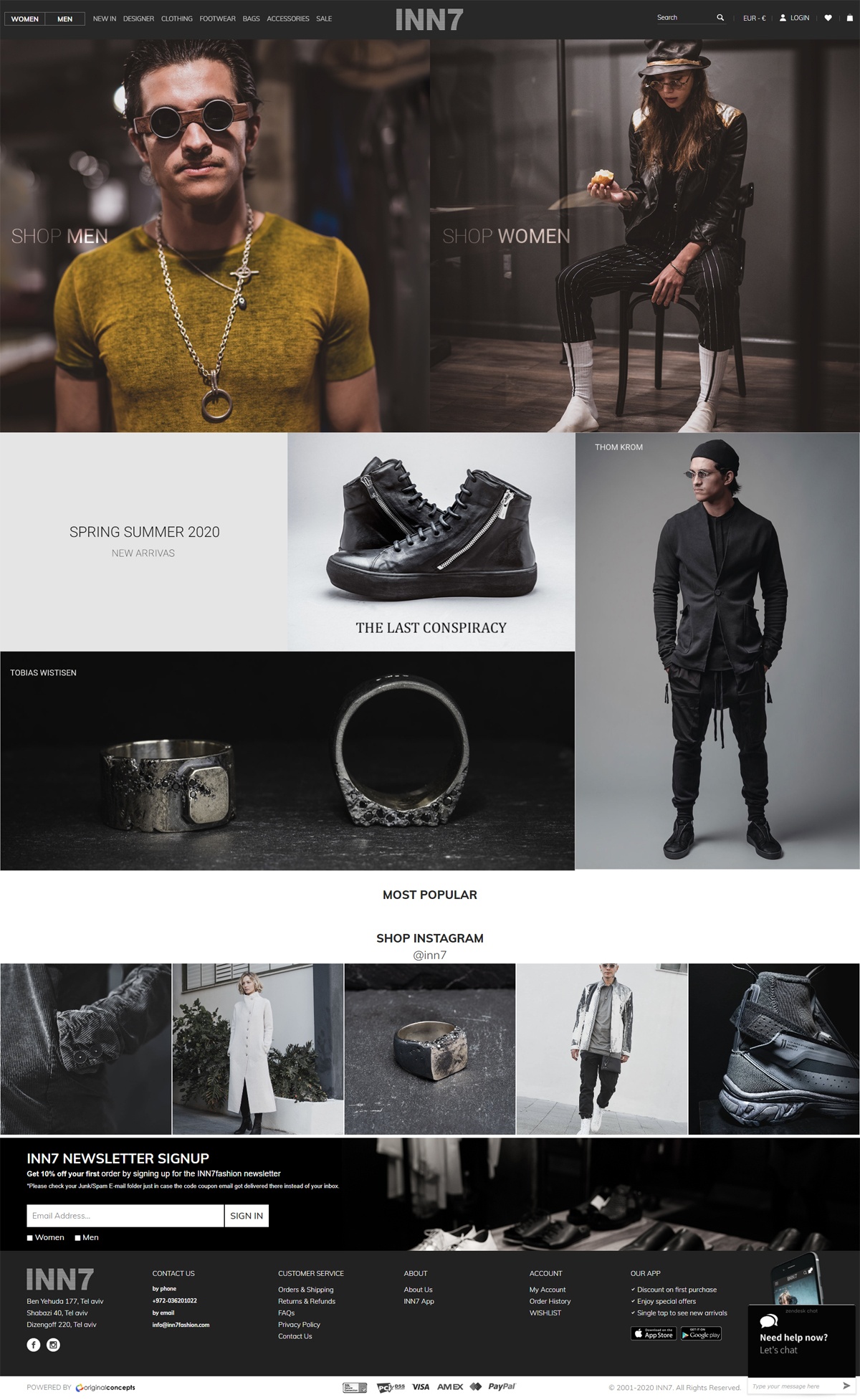 eCommerce website: INN7