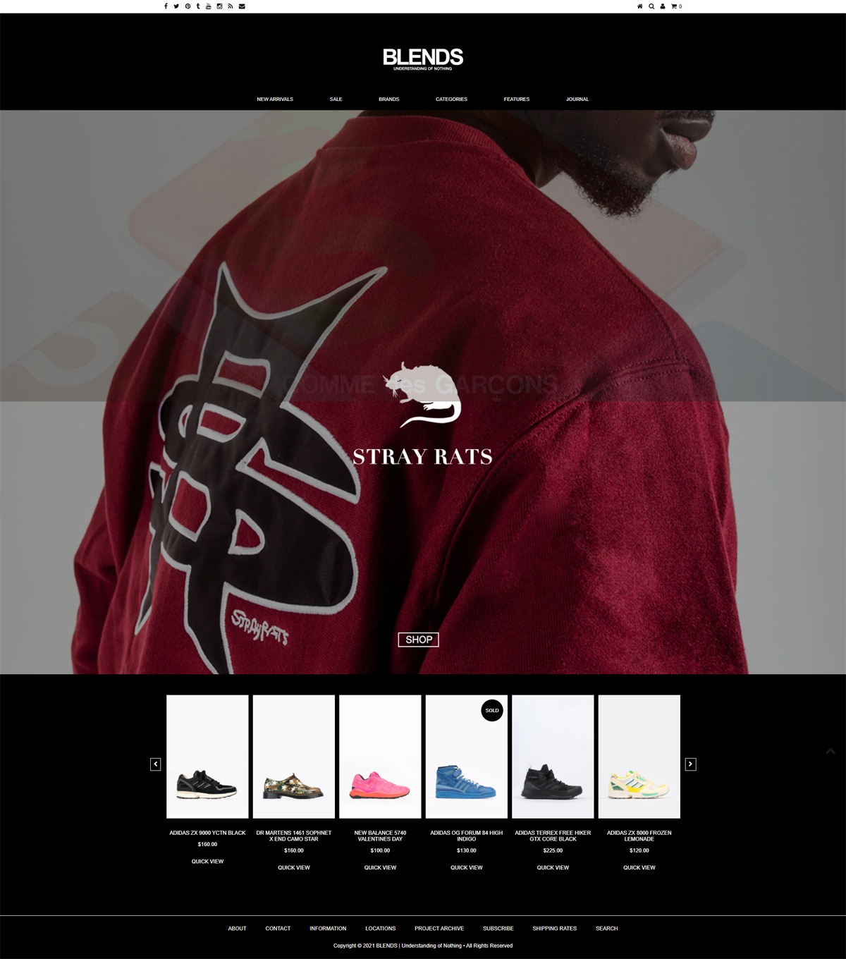 eCommerce website: Blends