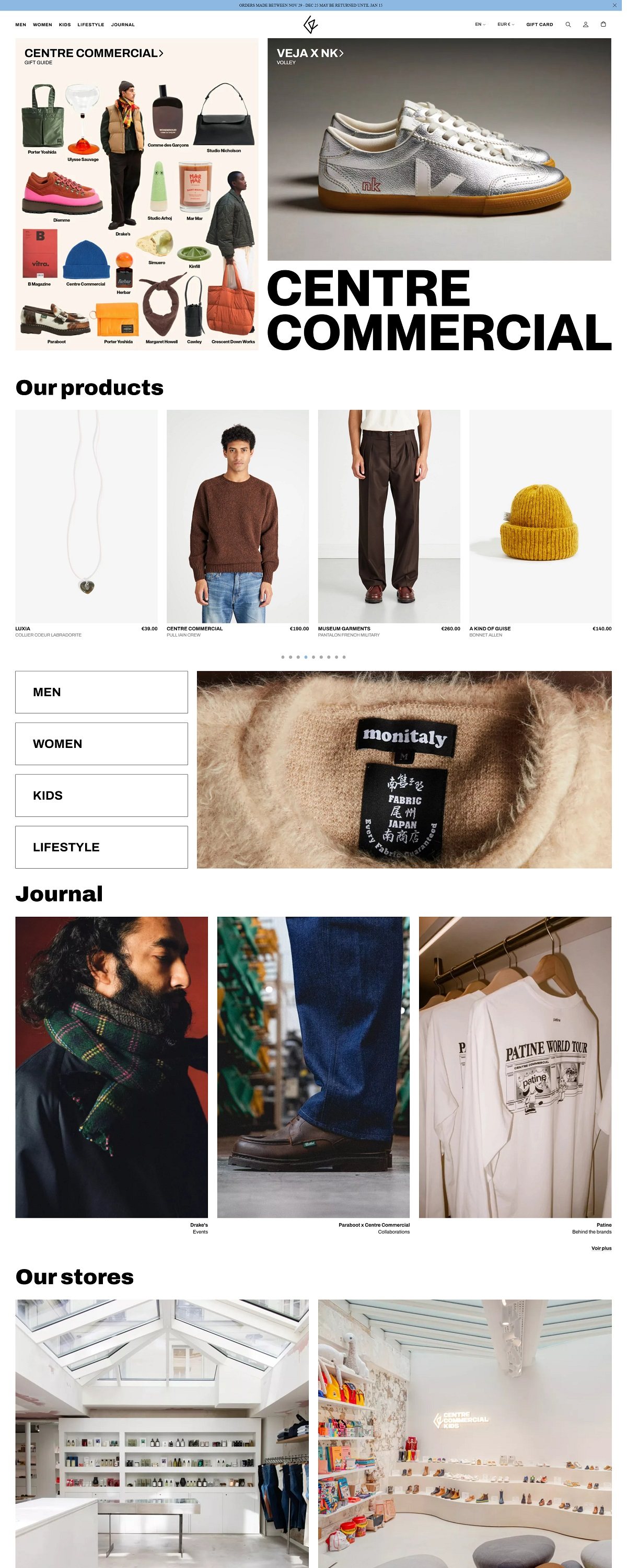 eCommerce website: Centre Commercial