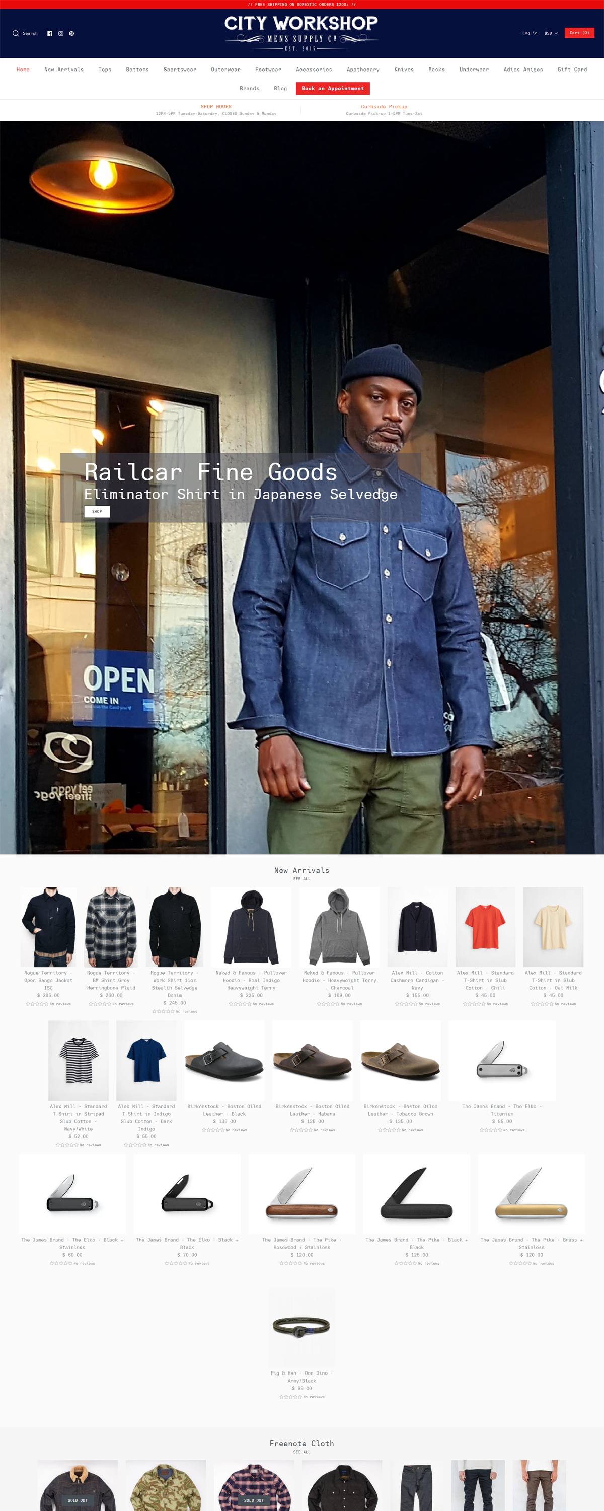 eCommerce website: City Workshop