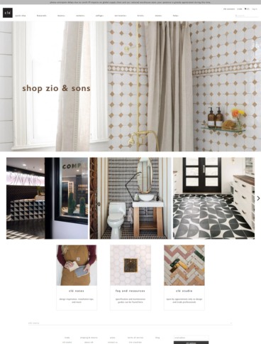 eCommerce website: Clé Tile