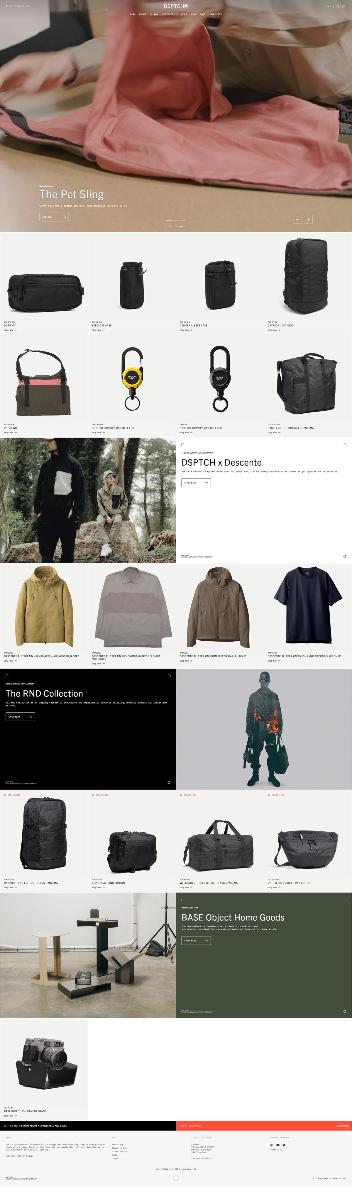 eCommerce website: DSPTCH
