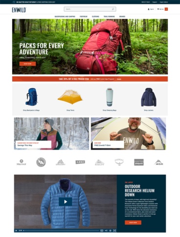 eCommerce website: Enwild