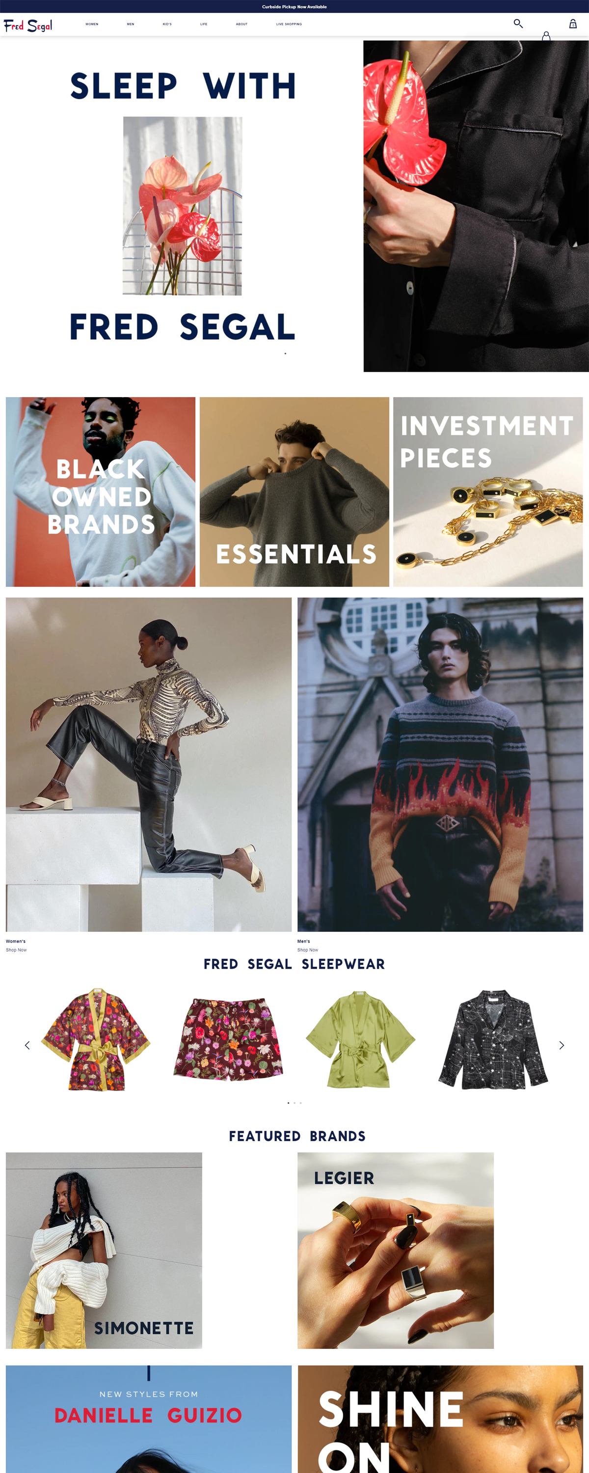 eCommerce website: Fred Segal