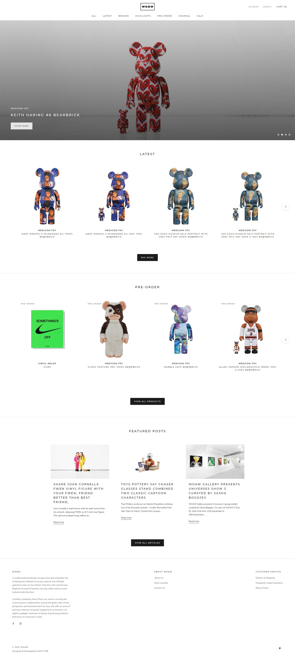 eCommerce website: Woaw Store