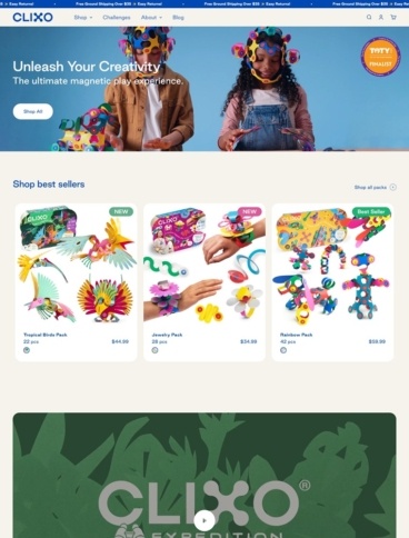 eCommerce website: Clixo