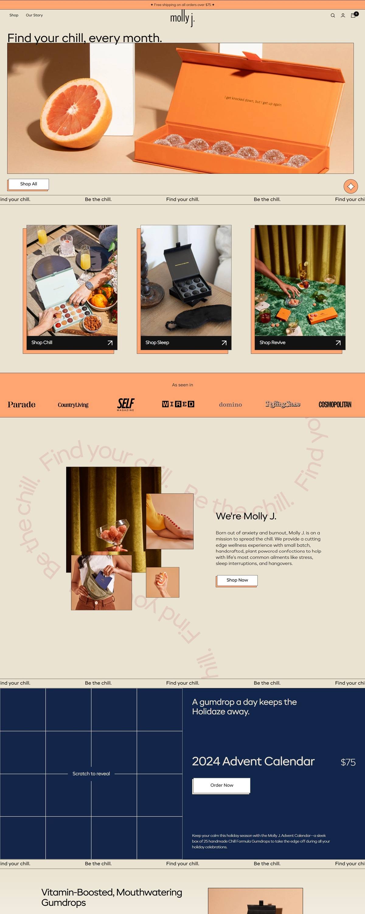 eCommerce website: Molly J