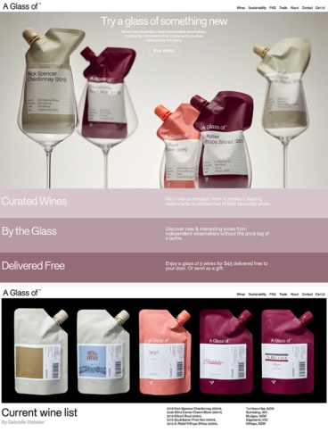 eCommerce website: A Glass of