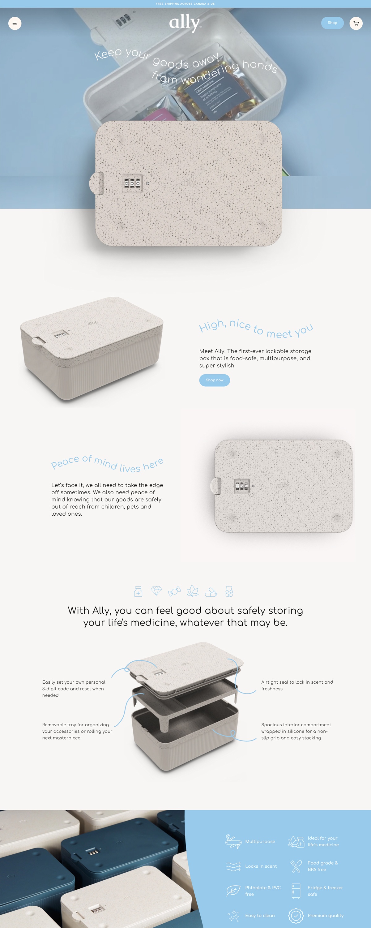 eCommerce website: Ally