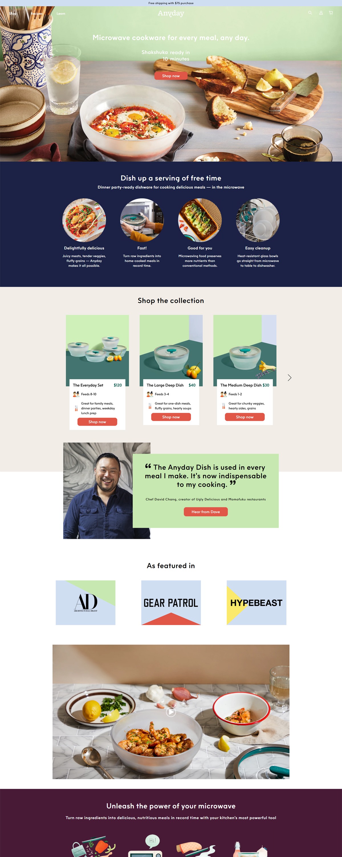 eCommerce website: Anyday