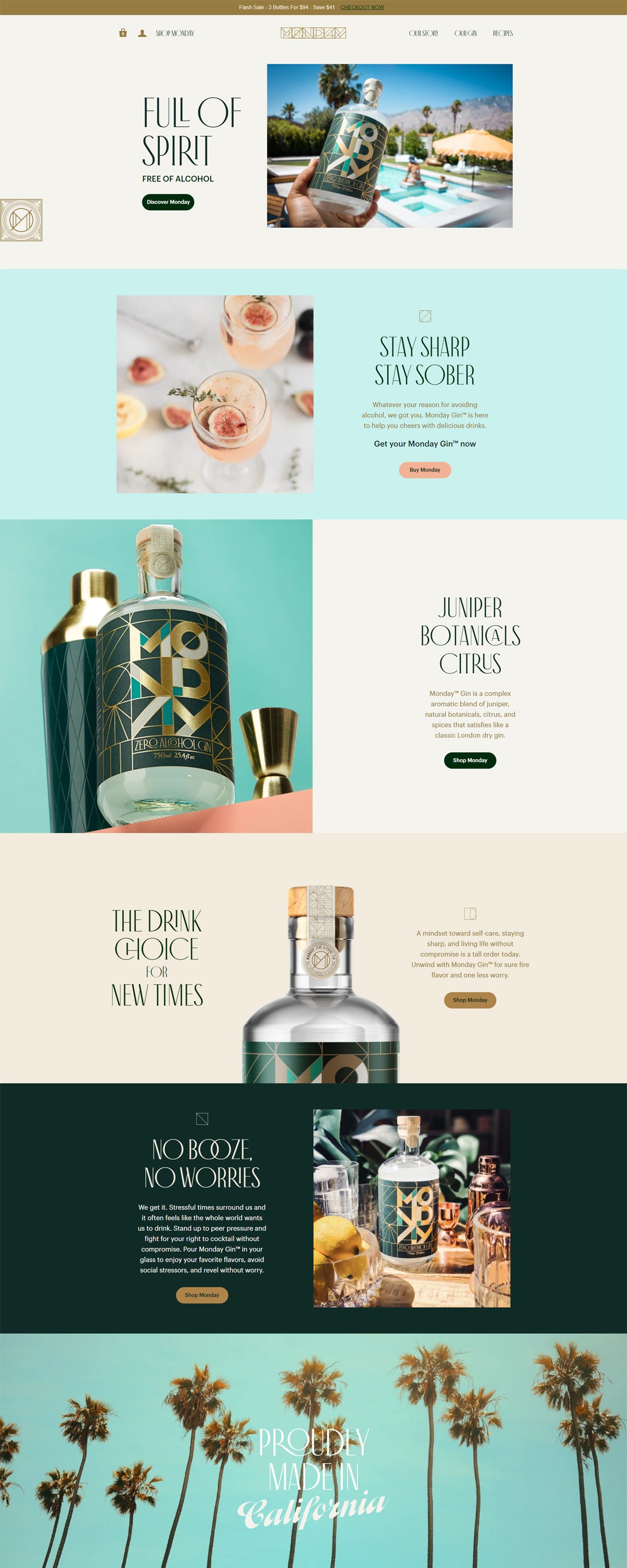 eCommerce website: Drink Monday
