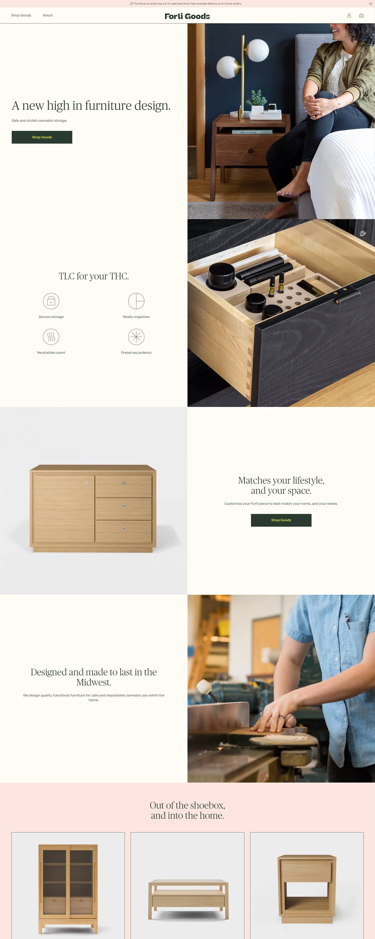eCommerce website: Forti Goods