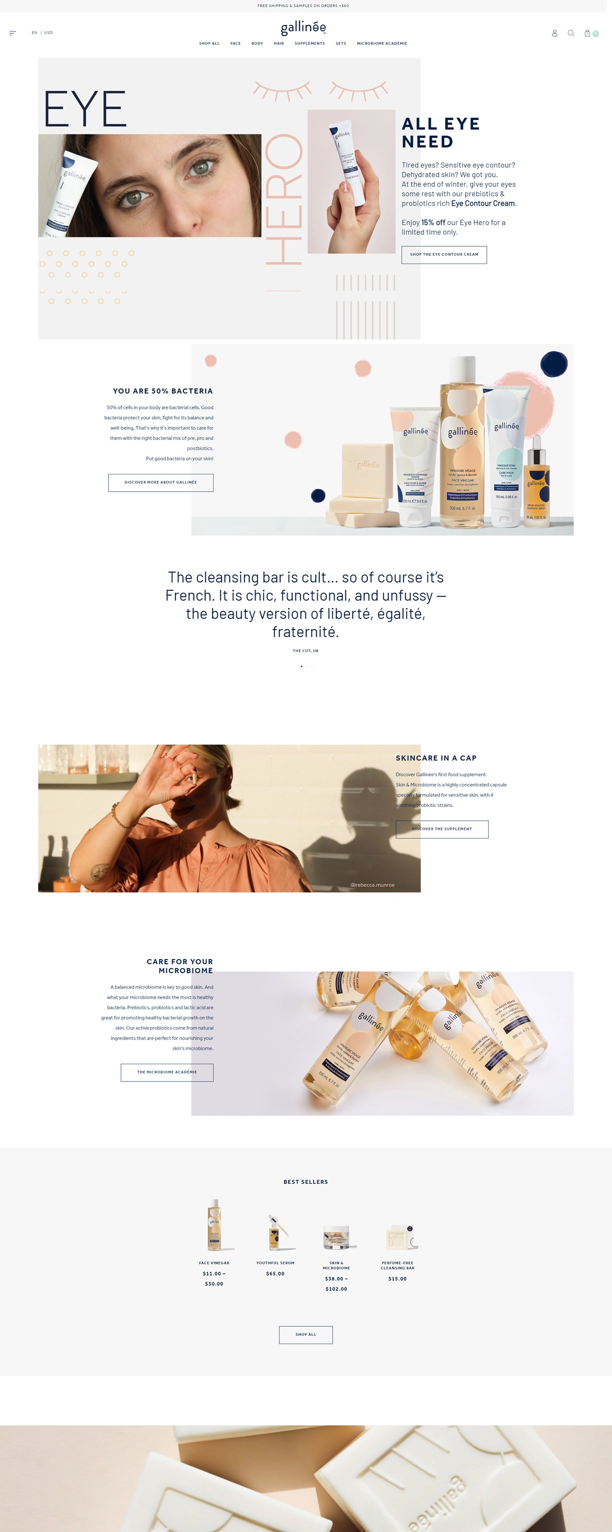 eCommerce website: Gallinée
