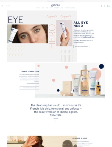 eCommerce website: Gallinée