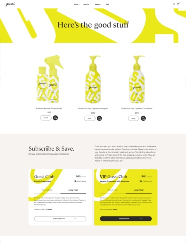 eCommerce website: Gussi