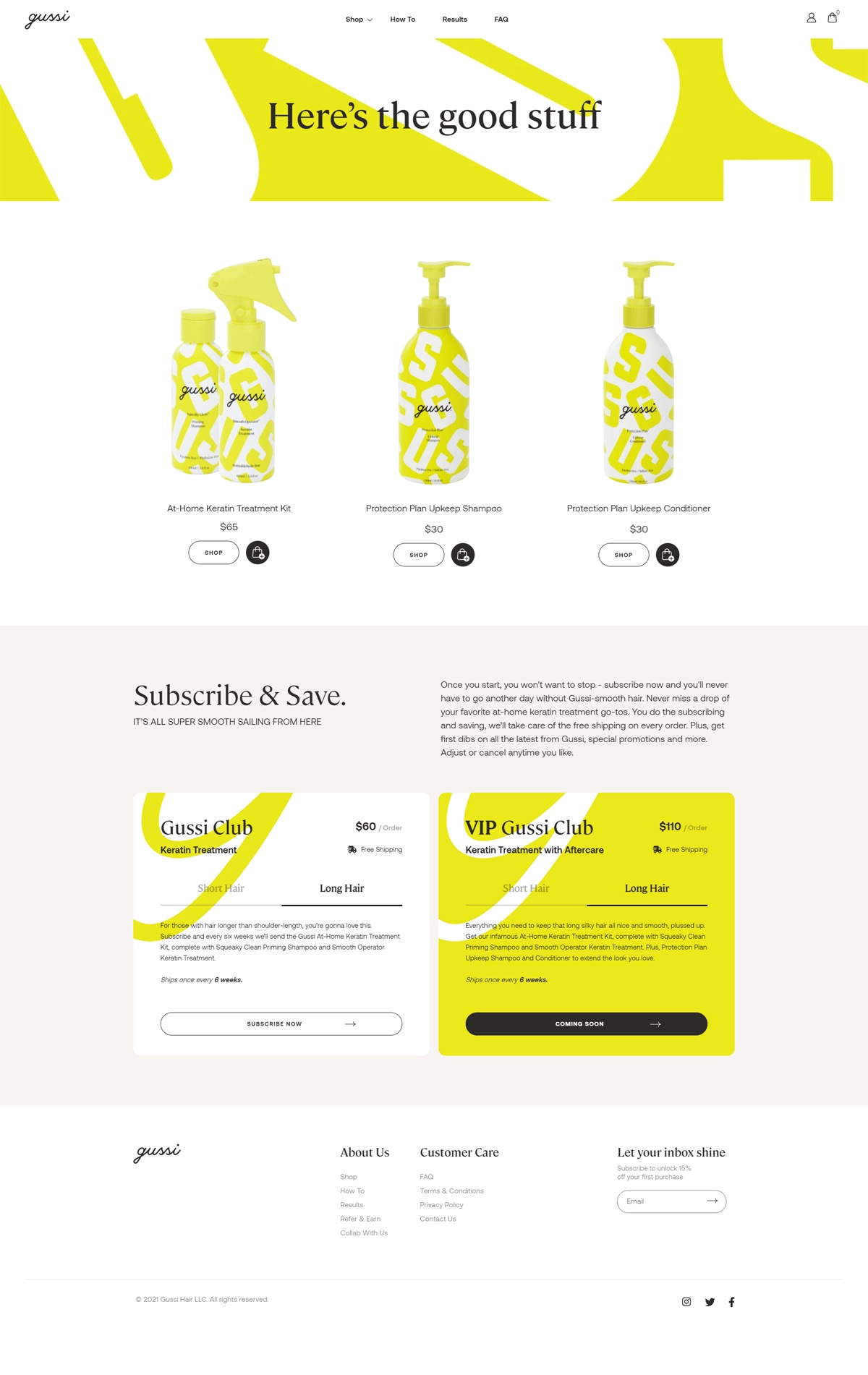 eCommerce website: Gussi