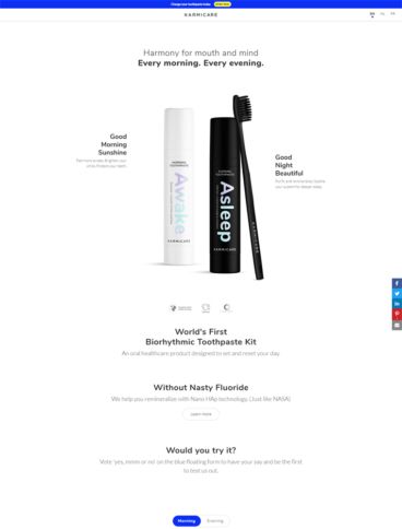 eCommerce website: Karmicare