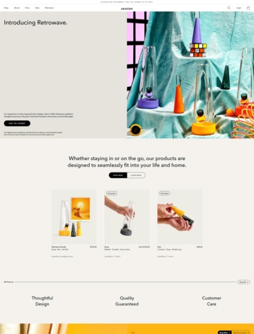eCommerce website: Session Goods