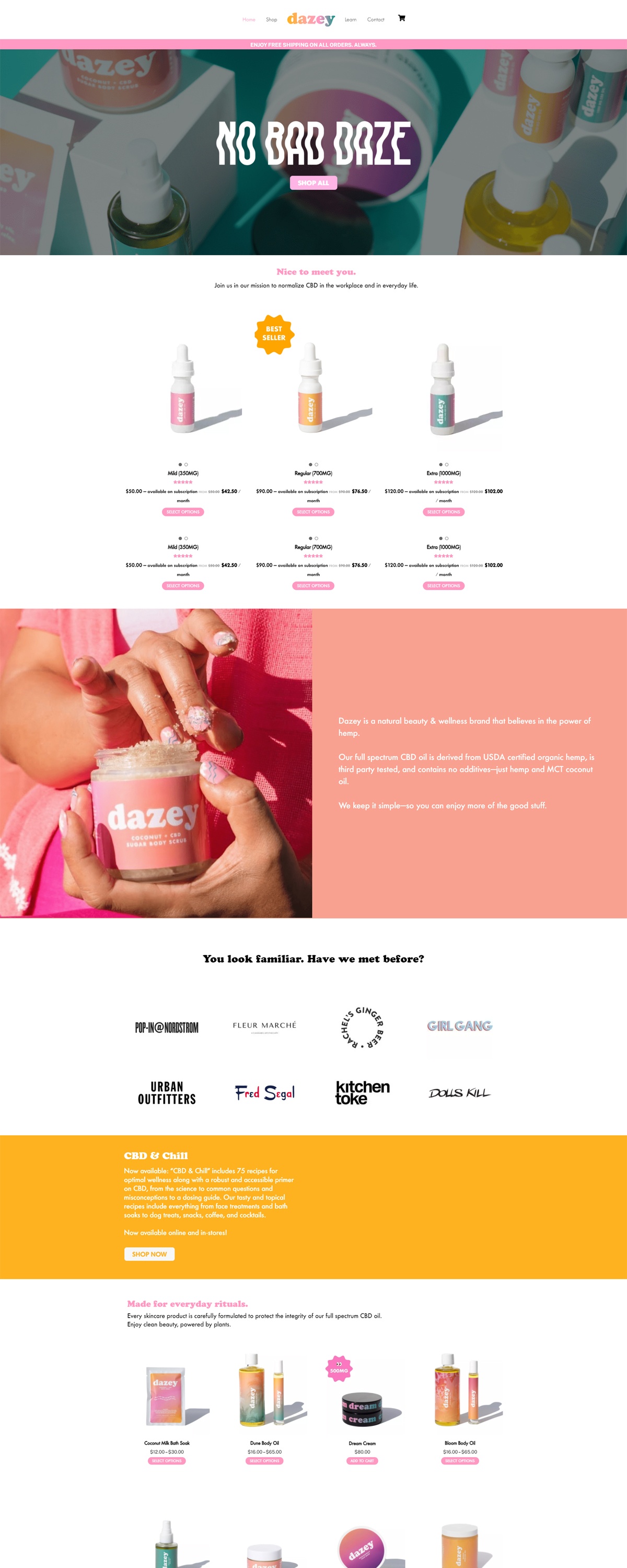 eCommerce website: Dazey