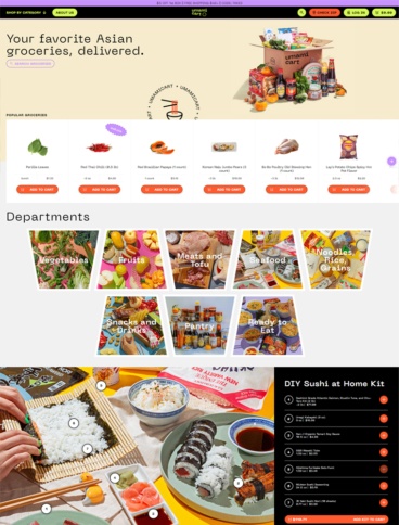 eCommerce website: Umami Cart
