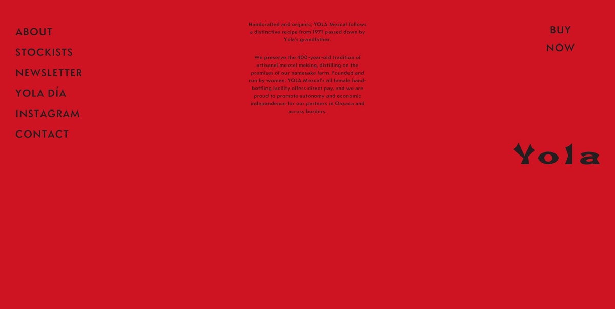 eCommerce website: Yola Mezcal