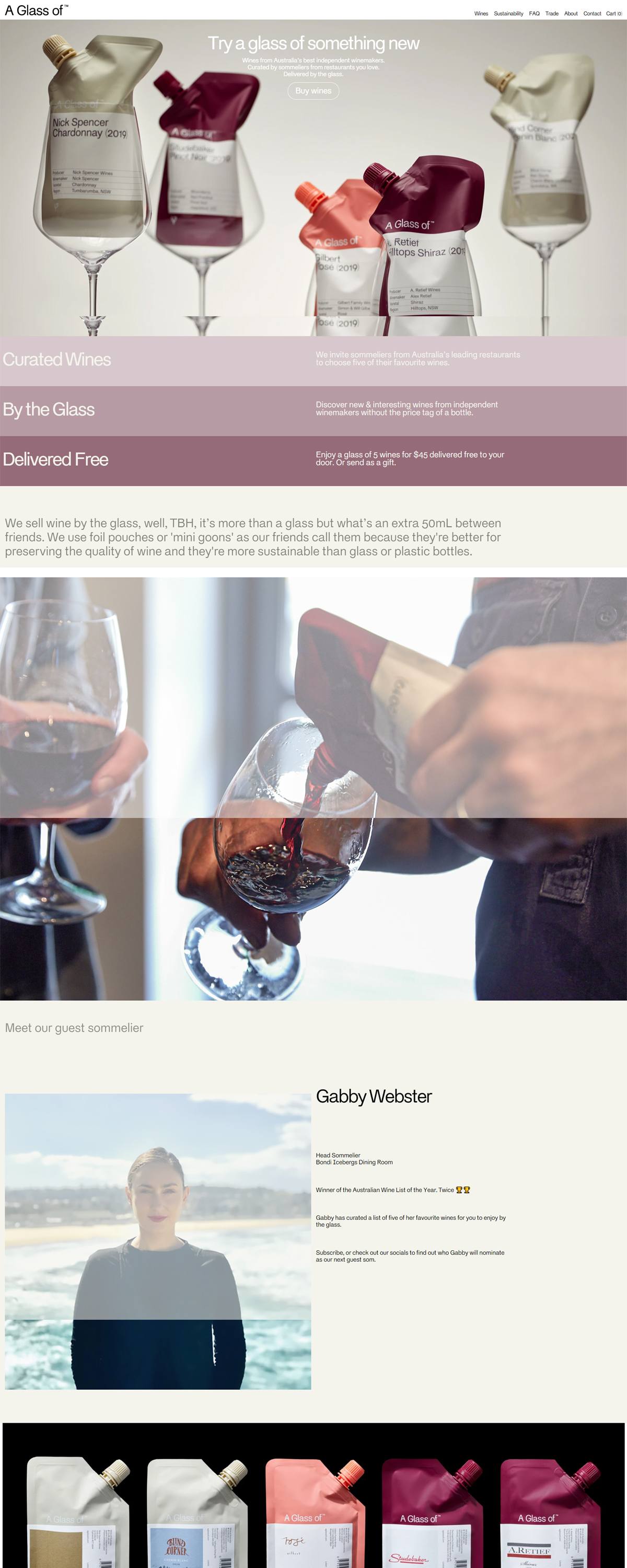 eCommerce website: A Glass of