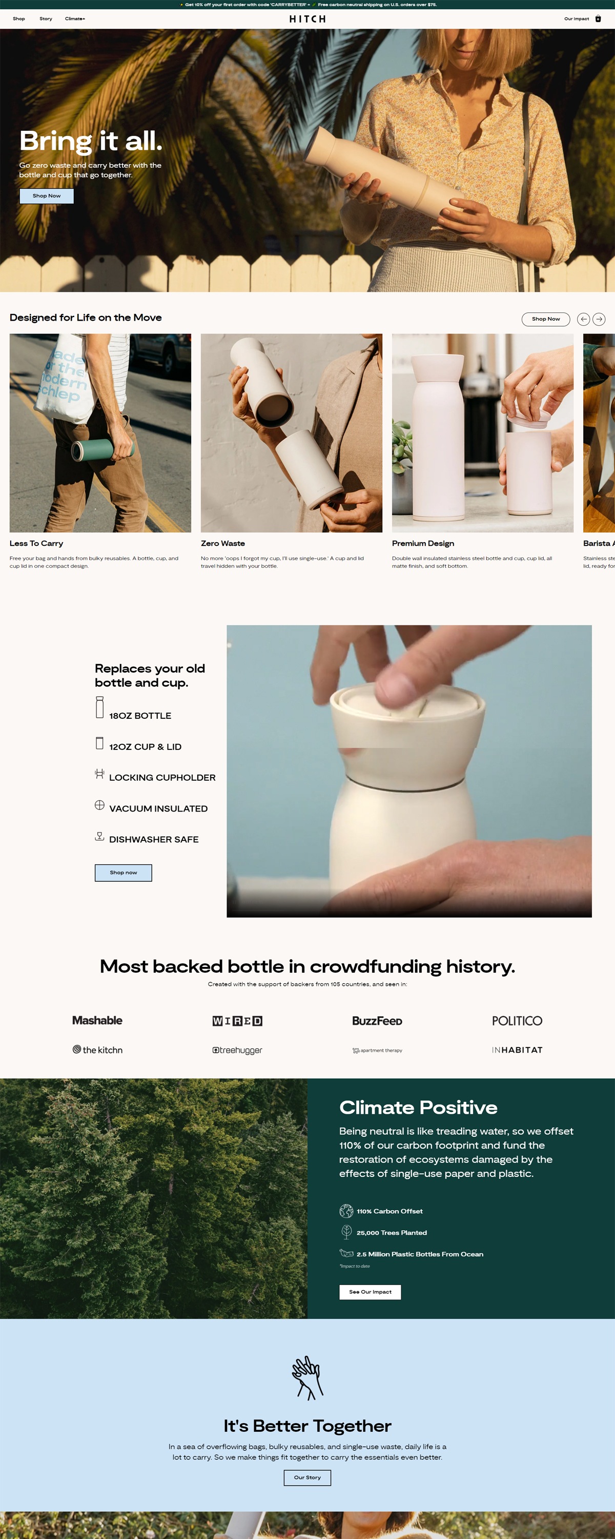 eCommerce website: Hitch