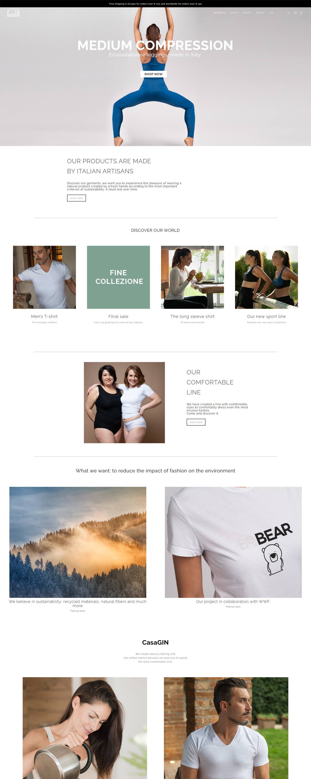 eCommerce website: CasaGIN