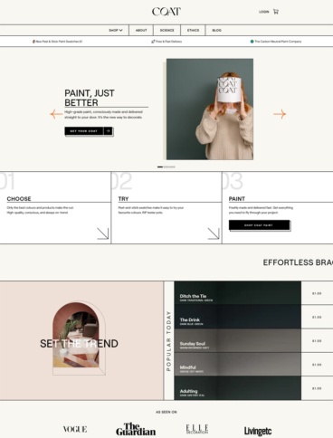 eCommerce website: Coat