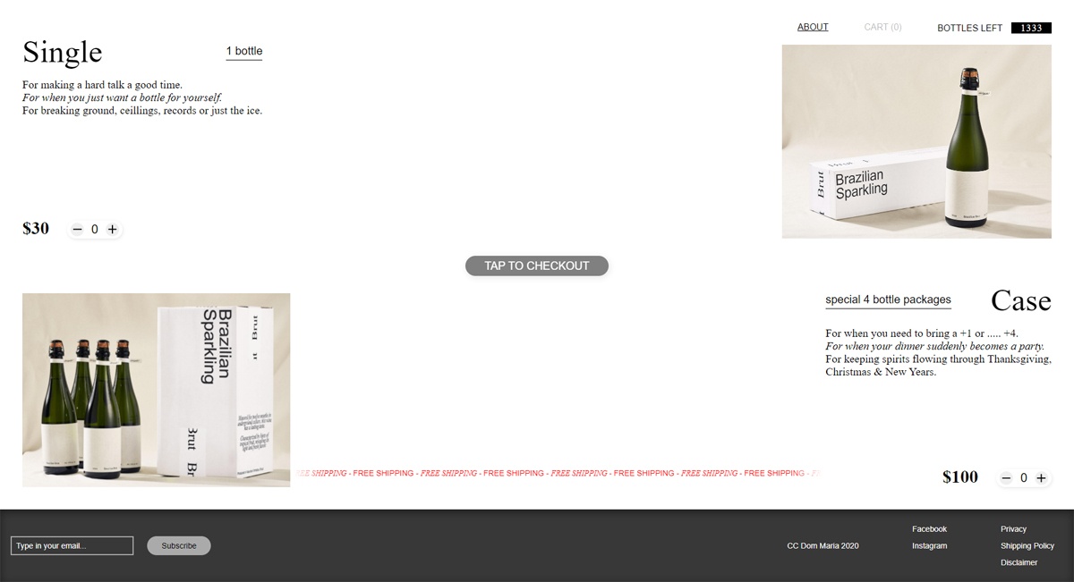 eCommerce website: DM Brazilian Brut